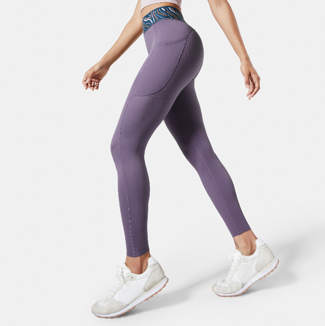 Body Sculpt Patterned Waistband Leggings