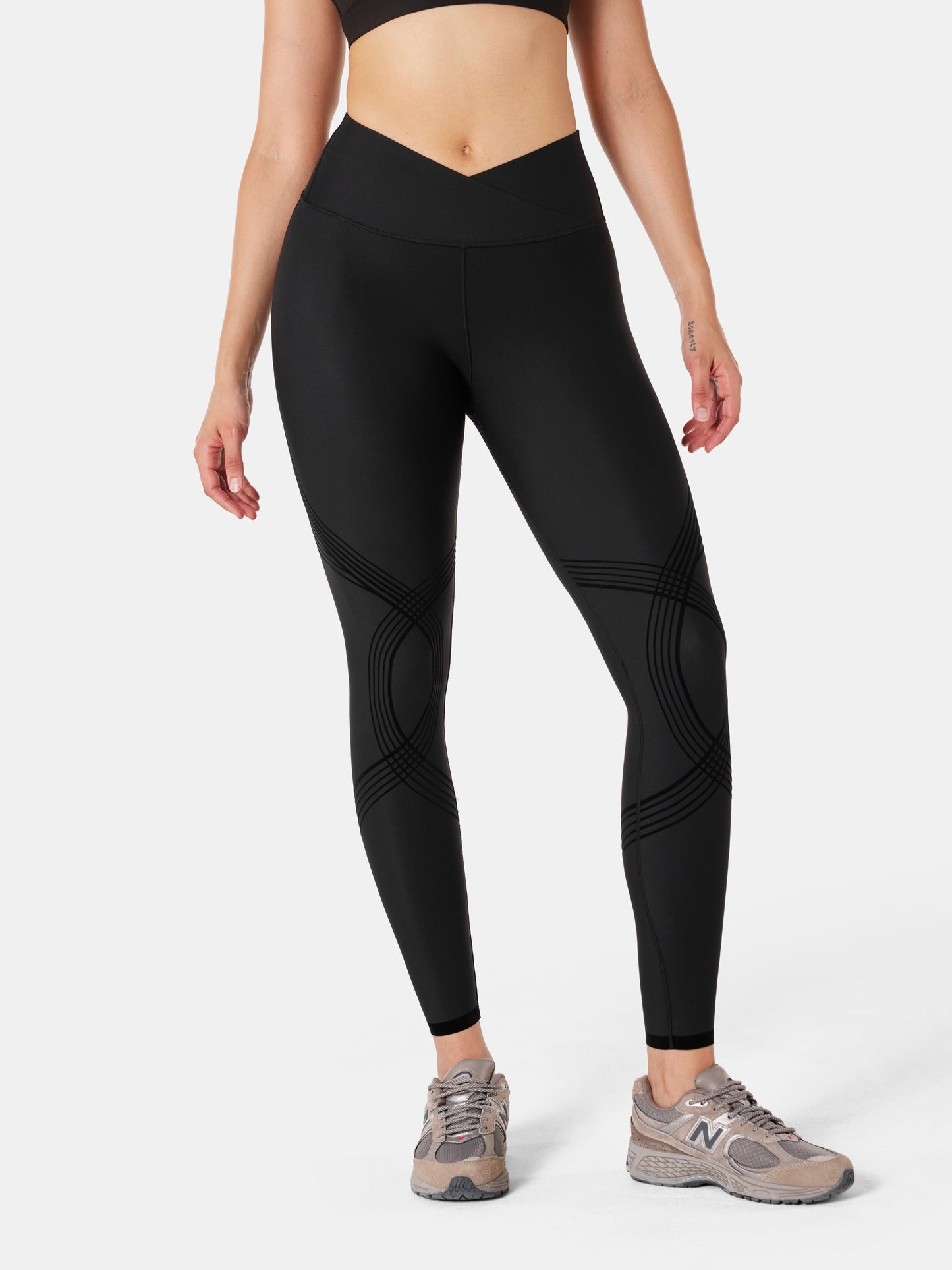 Body Sculpt Faux Leather Leggings (Reversible Wear)