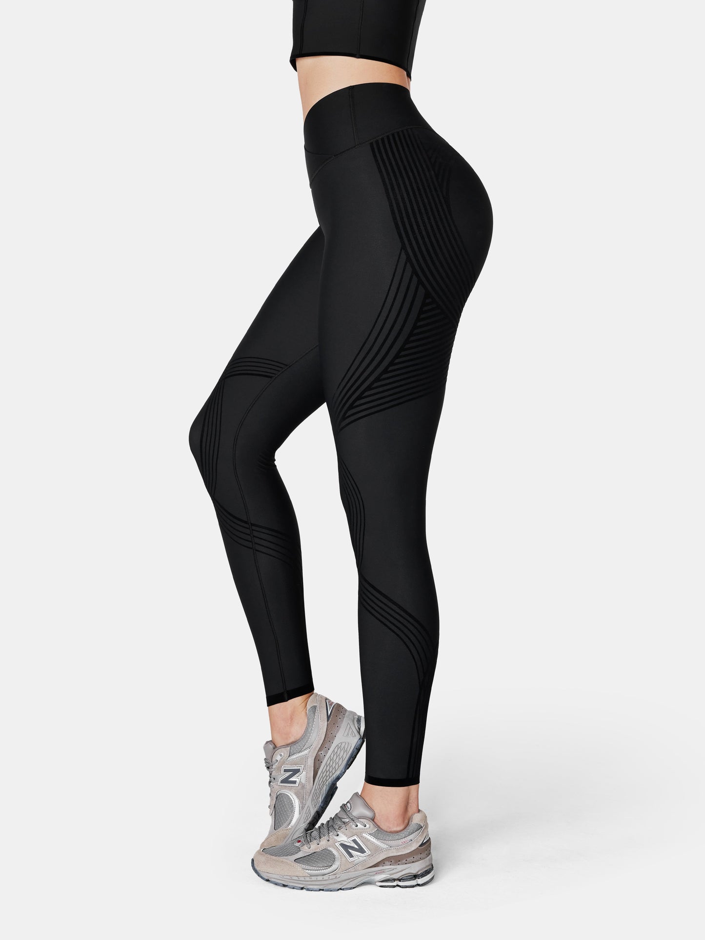 Body Sculpt Faux Leather Leggings (Reversible Wear)