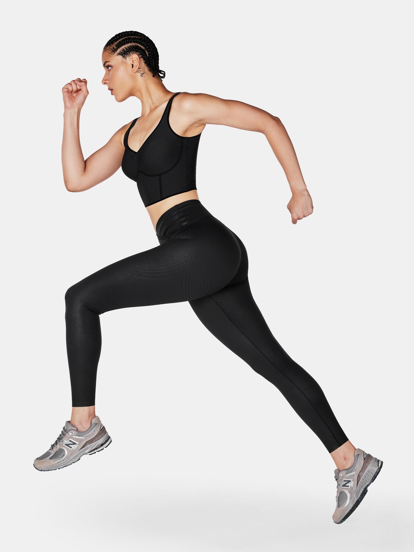 Body Sculpt Faux Leather Leggings (Reversible Wear)