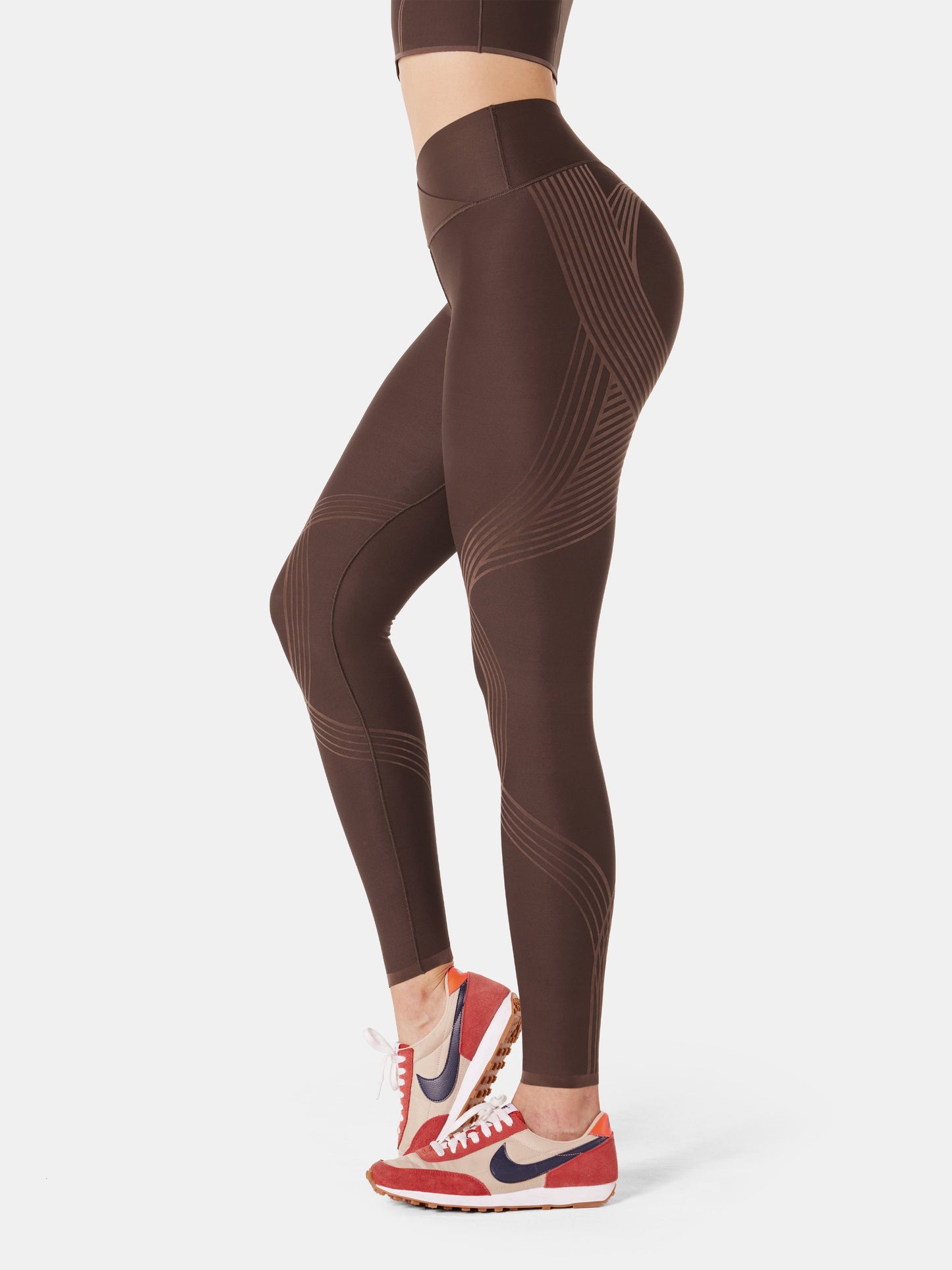 Body Sculpt Faux Leather Leggings (Reversible Wear)