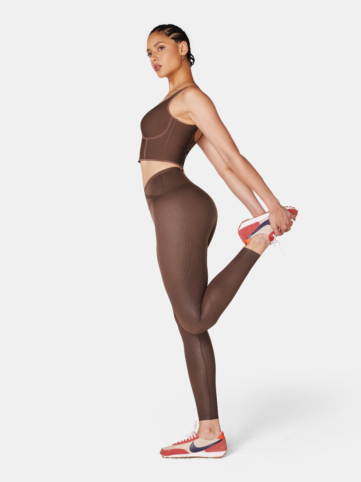 Body Sculpt Faux Leather Leggings (Reversible Wear)