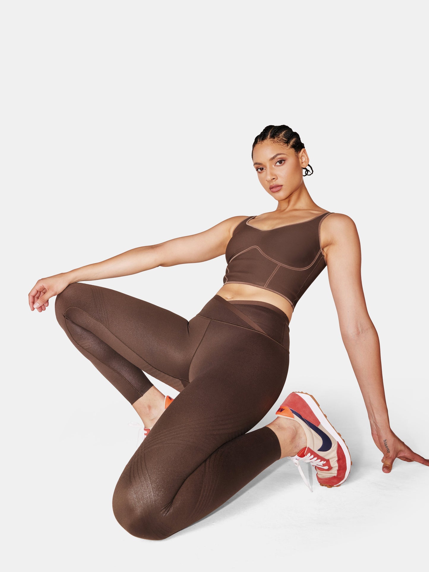 Body Sculpt Faux Leather Leggings (Reversible Wear)