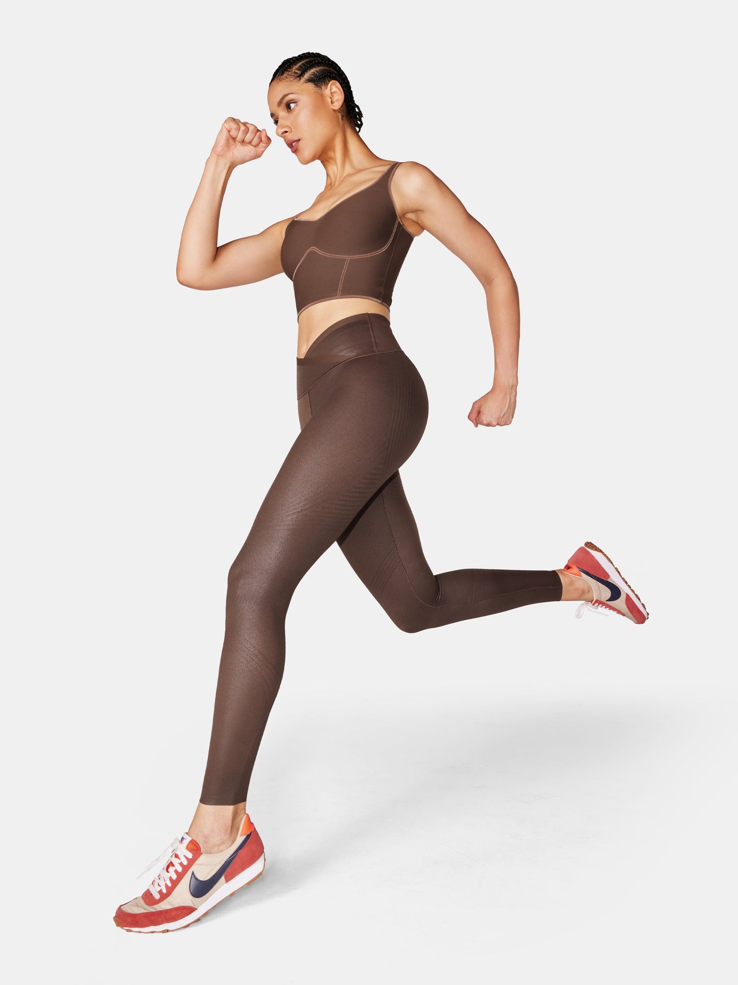 Body Sculpt Faux Leather Leggings (Reversible Wear)