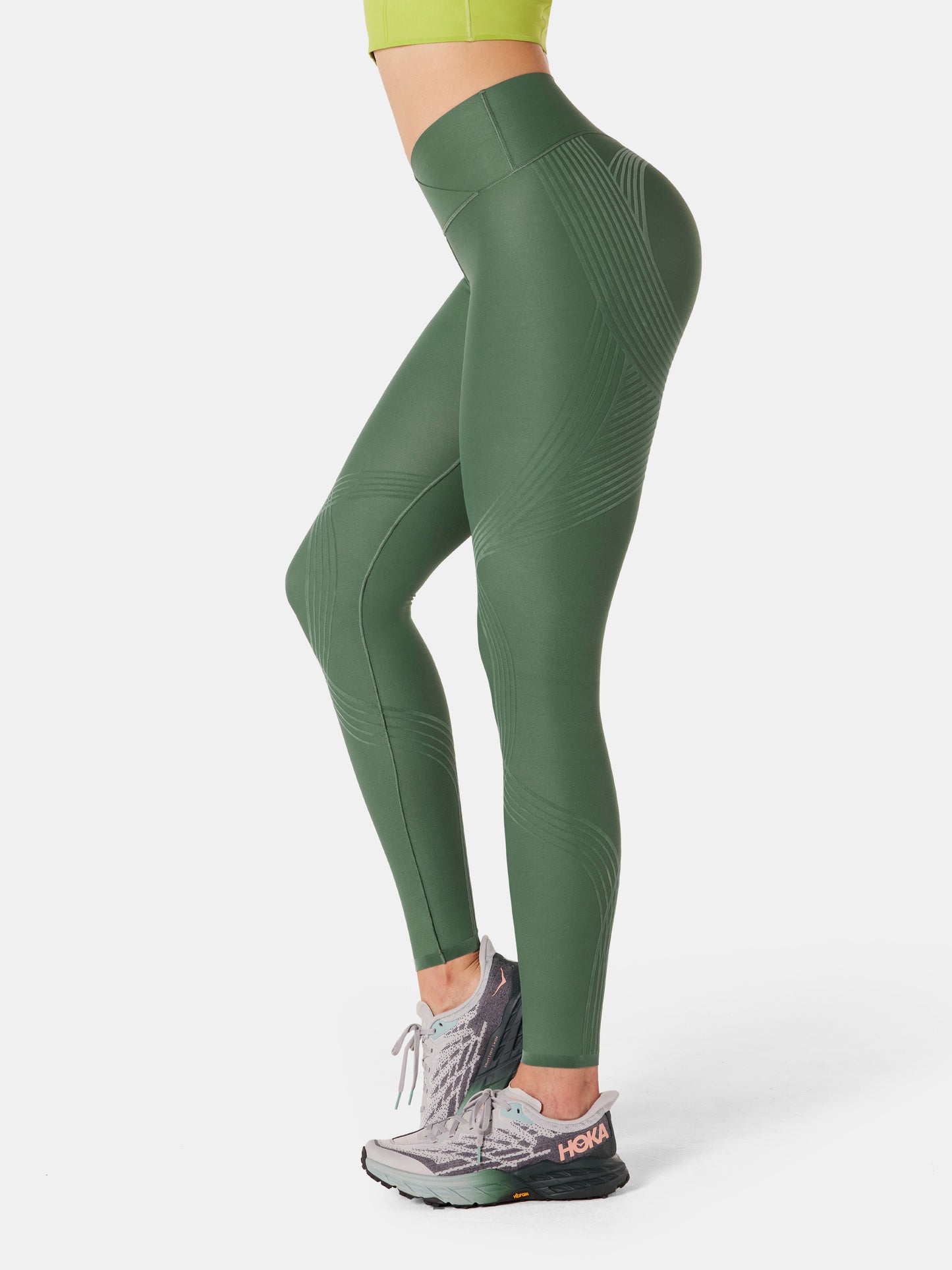 Body Sculpt Faux Leather Leggings (Reversible Wear)