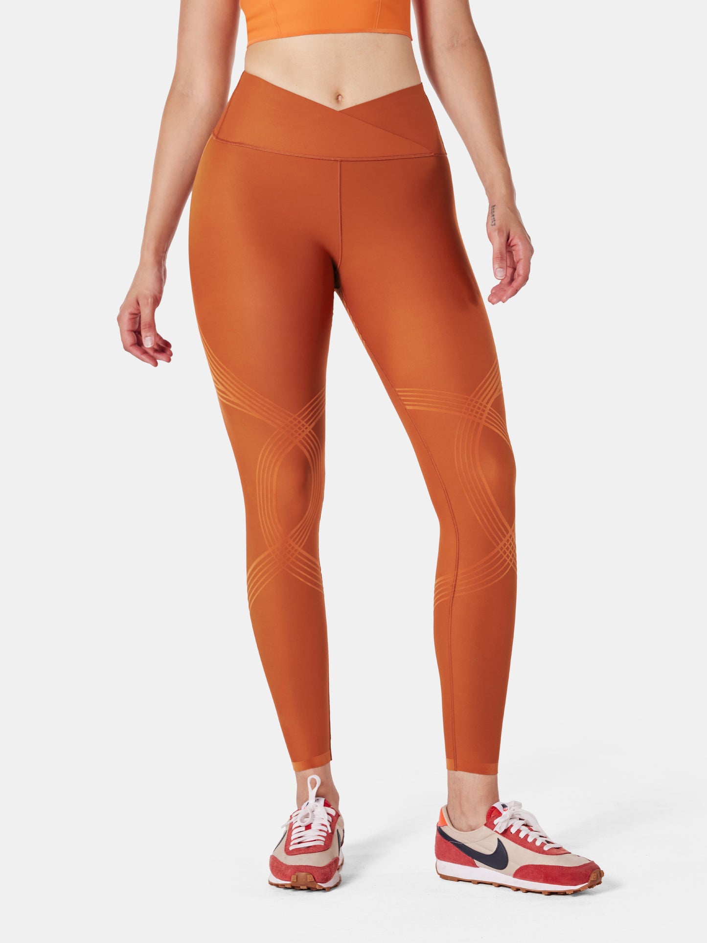 Body Sculpt Faux Leather Leggings (Reversible Wear)