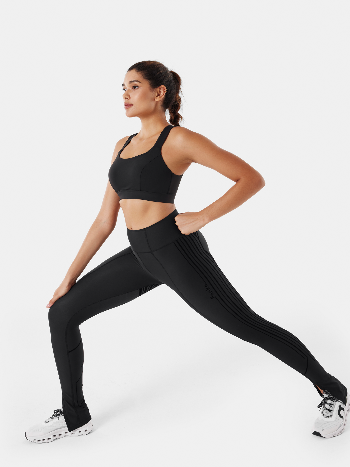 Body Sculpt Front Slit Leggings (Reversible Wear)