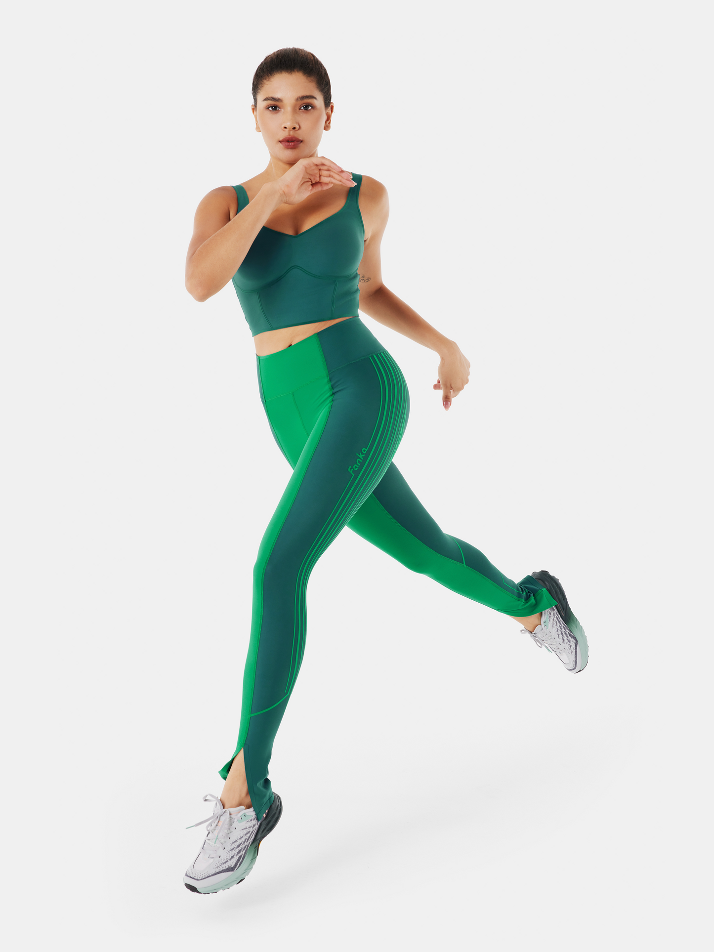 Body Sculpt Front Slit Leggings (Reversible Wear)