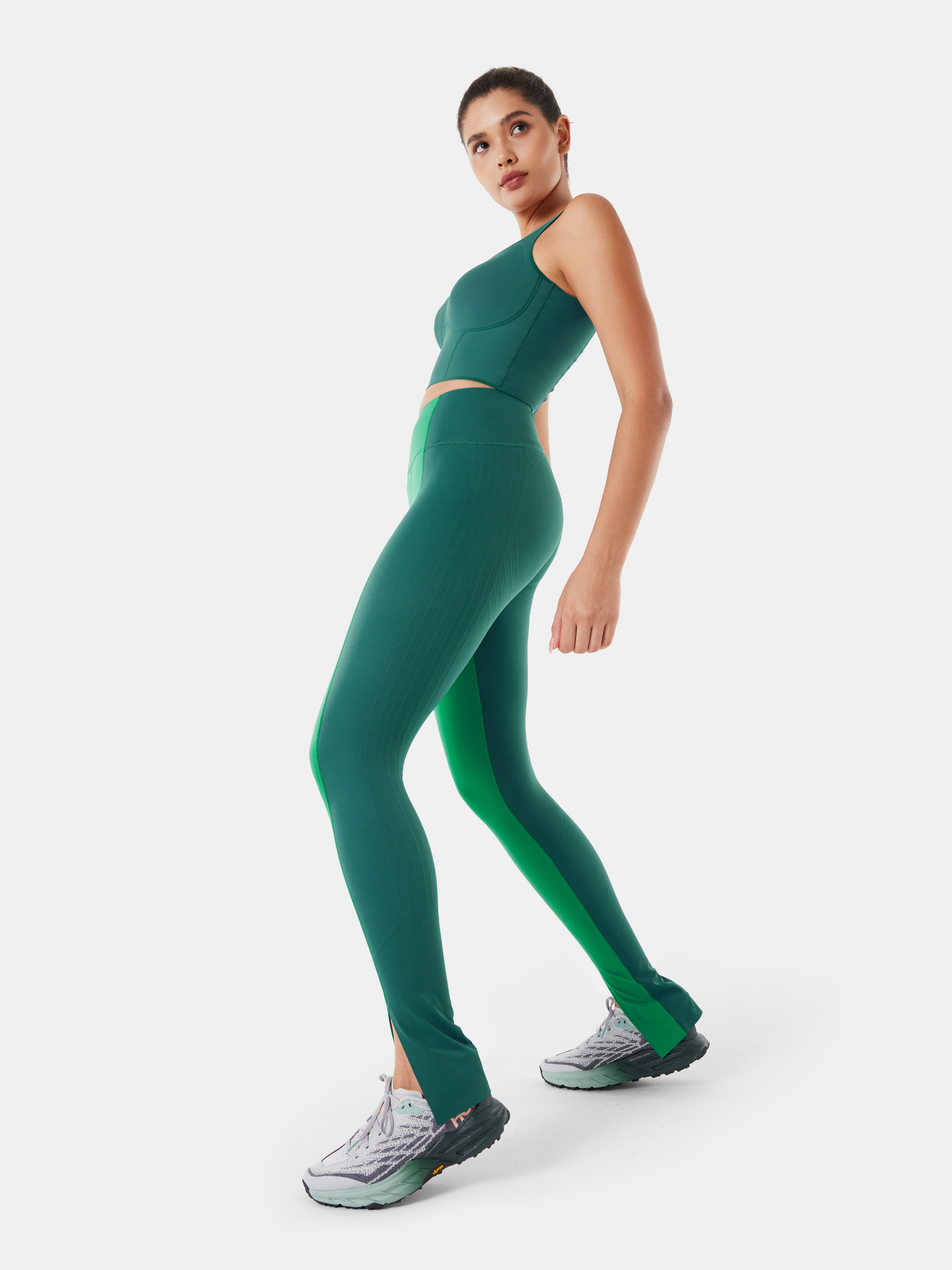 Body Sculpt Front Slit Leggings (Reversible Wear)