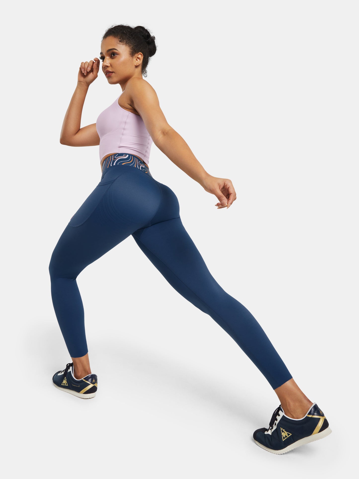 Body Sculpt Patterned Waistband Leggings