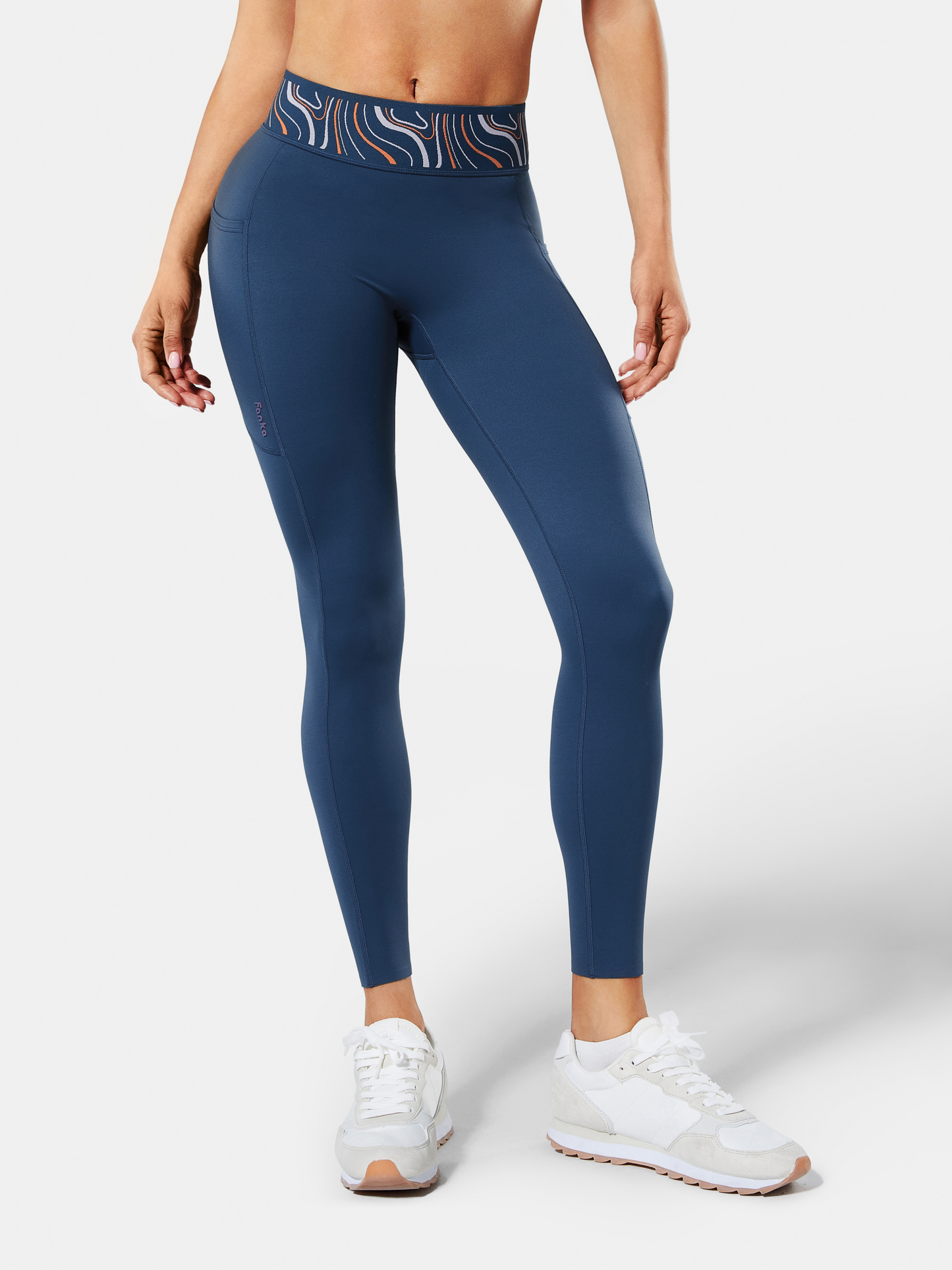 Body Sculpt Patterned Waistband Leggings