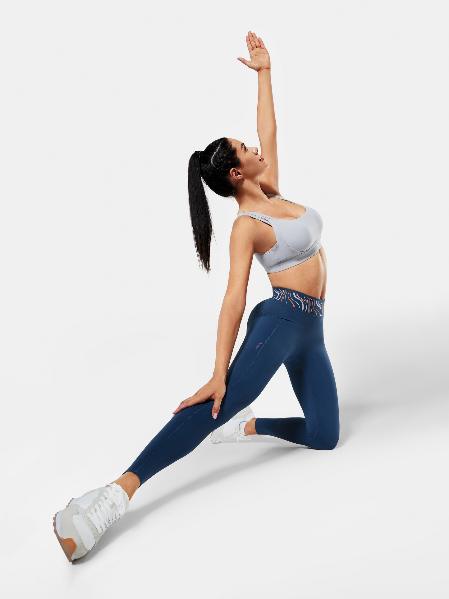 Body Sculpt Patterned Waistband Leggings