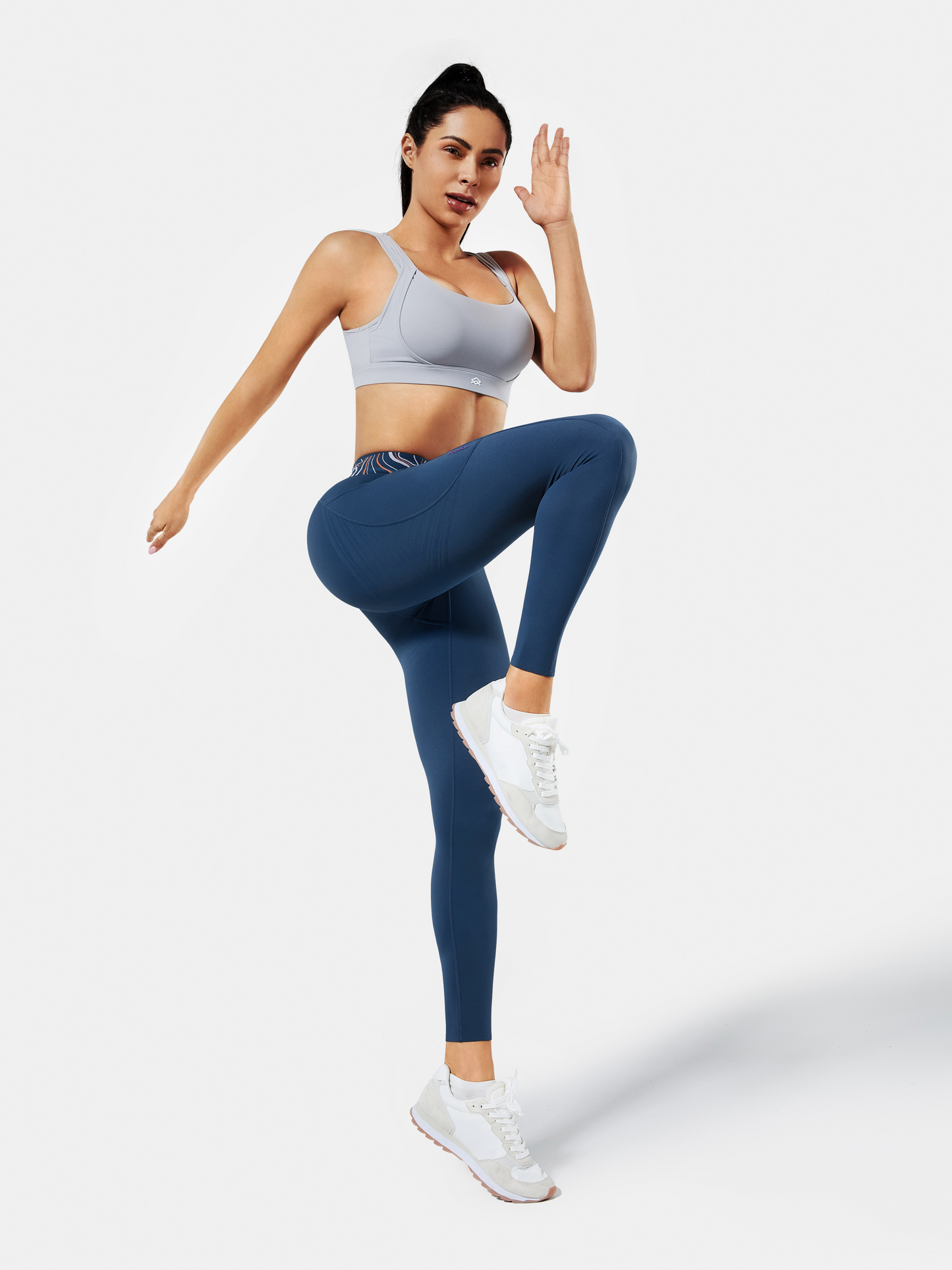 Body Sculpt Patterned Waistband Leggings