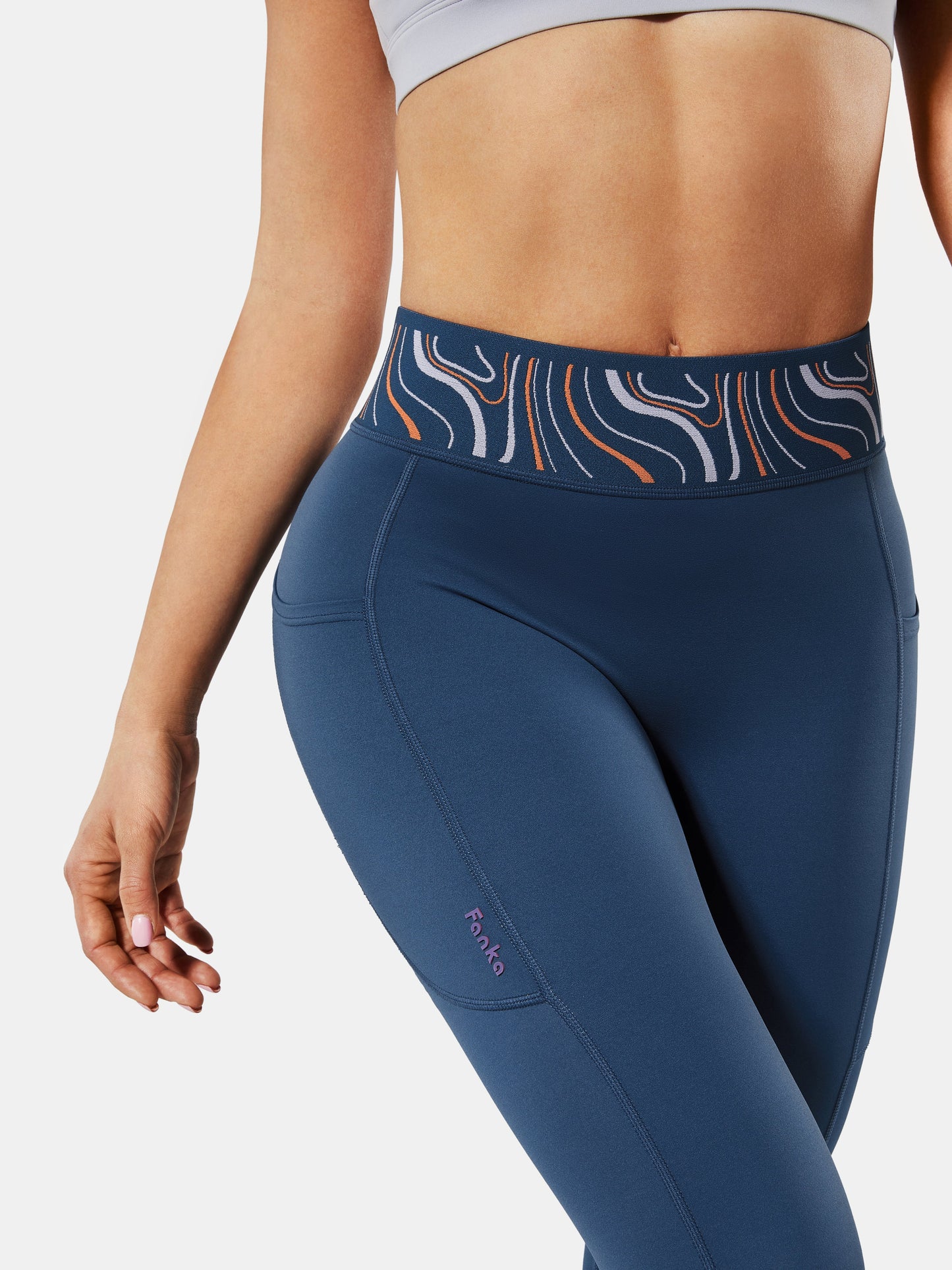 Body Sculpt Patterned Waistband Leggings