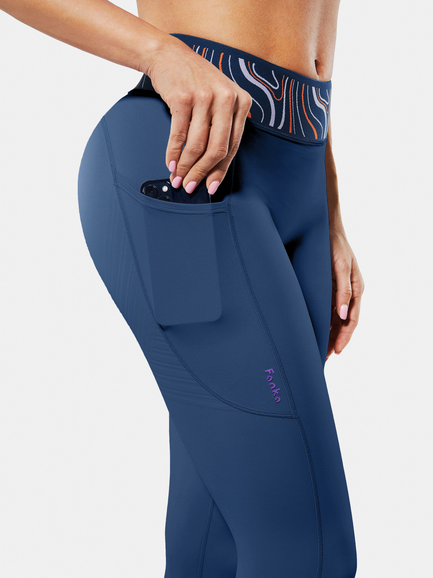Body Sculpt Patterned Waistband Leggings