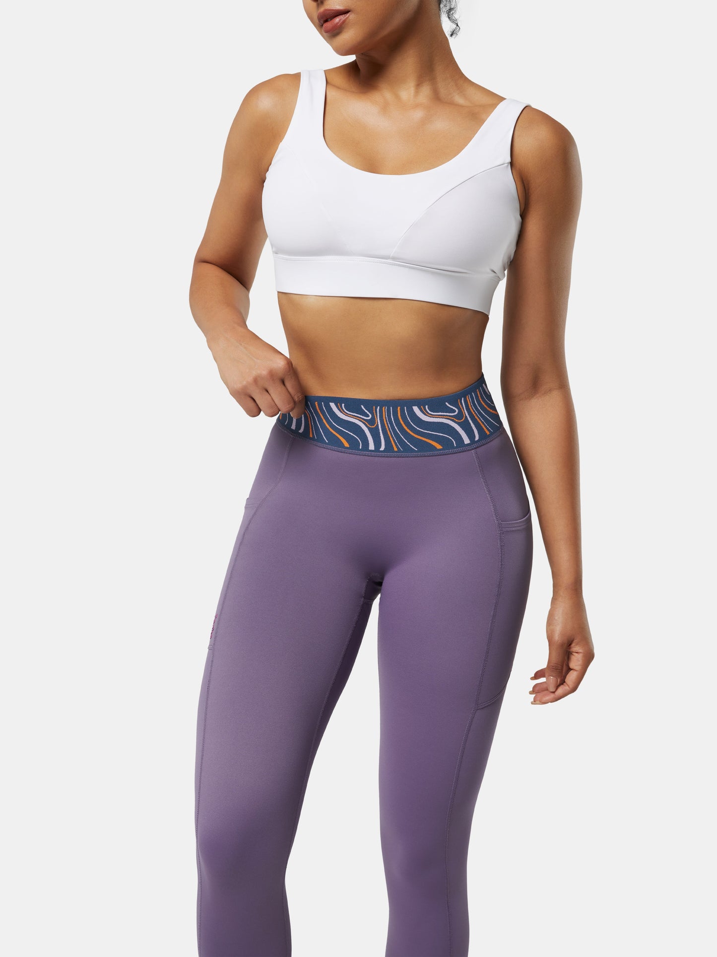 Body Sculpt Patterned Waistband Leggings