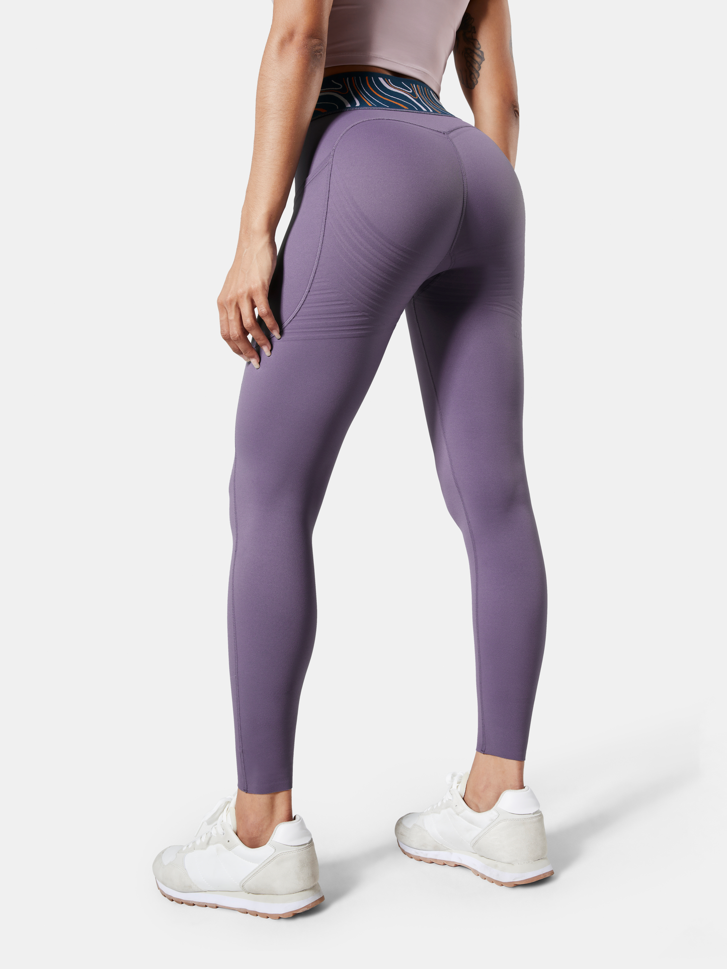 Body Sculpt Patterned Waistband Leggings