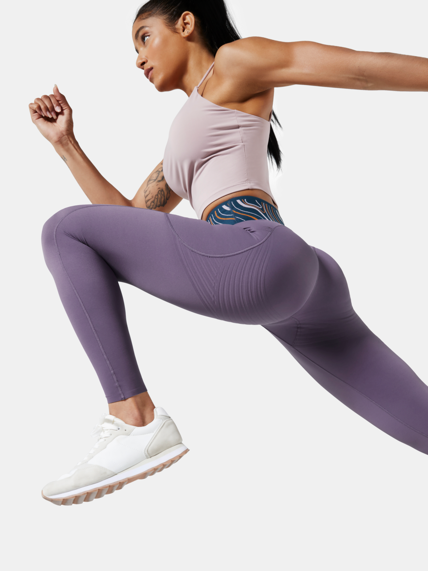 Body Sculpt Patterned Waistband Leggings